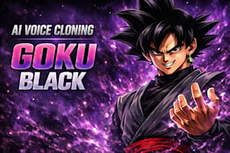 provide you with an ultra realistic goku black voice over
