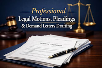 provide professional legal motions, pleadings and demand letters drafting