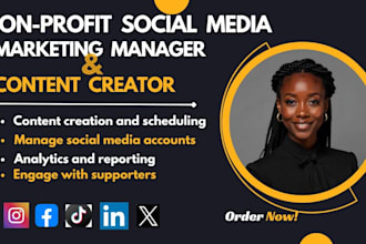 be your nonprofit social media marketing manager and content creator