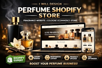 design perfume shopify store, fragrance website, cologne ecommerce store