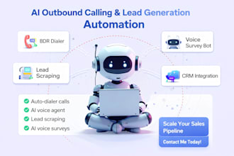 do ai outbound call agent, bdr automation dialer, voice survey bot scraping lead