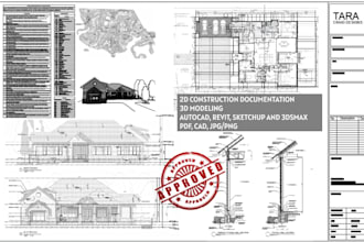 design construction permit blueprint architecture and mep drawings