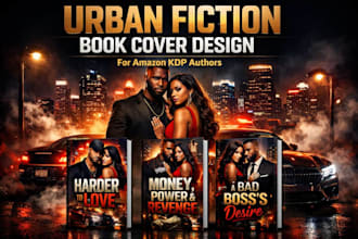 design a professional urban fiction or street romance book cover for amazon kdp