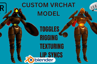 create a custom 3d avatar model for vrchat, vtuber, or game