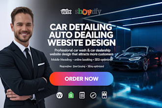 car detailing website, auto detailing website, car dealership, car wash website