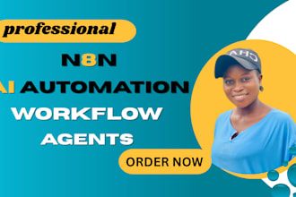 setup n8n automations,n8n ai agents, n8n api integration and  n8n workflows