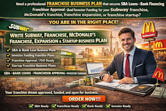 write runway franchise mcdonald franchise expansion startup business plan