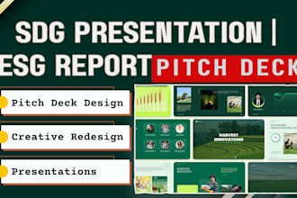 design esg sdg sustainability report csr environment green power pitch deck