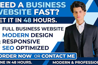 build a modern business website for you in 48 hours