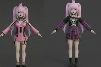 make custom vrchat avatars, furry avatars and vrc characters for quest