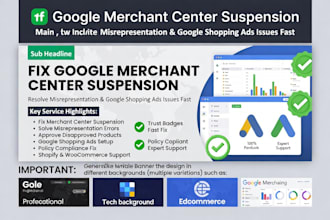 fix google merchant center online store setup product feed, fix suspension, gmc