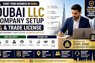 help you start dubai llc company and get trade license for foreigners very fast