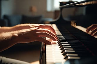 create a beautiful piano arrangement or custom piano accompaniment for your song