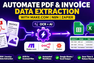 automate PDF and invoice data extraction with make com