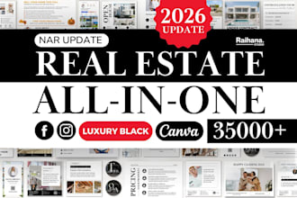 design real estate canva marketing templates for realtor social media