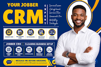 set up jobber CRM cleaning businesses recurring jobs automation quotes invoicing