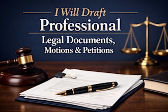 draft professional legal documents, motions and petitions