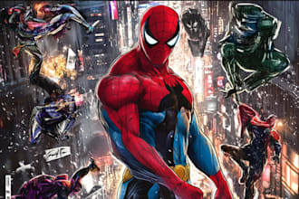 design superhero cartoon comic