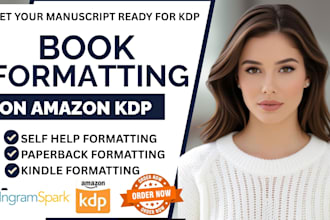 format your self help book for amazon KDP kindle and paperback