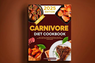 design a professional canva cookbook design meal plan, kdp cookbook cover ebook