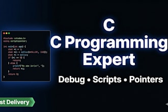 debug or write your c programming scripts