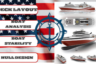 provide 2d and 3d boat ship design with marine layout