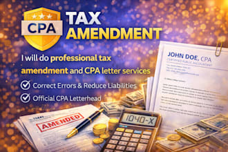do professional tax amendment and CPA letter services