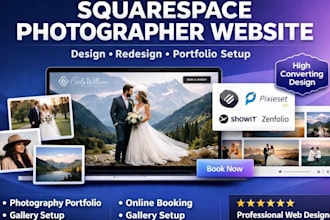 design, redesign squarespace photography pixieset showit zenfolio pixpa website