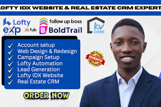 set up real estate CRM lofty idx website lofty smart plans follow up boss kvcore