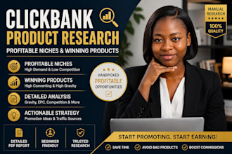 do clickbank product research and find profitable affiliate niches