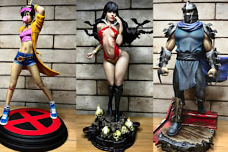 do 3d print and paint, hand painting, figurine miniature anime model stl print