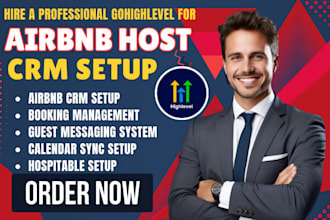 airbnb host crm gohighlevel hospitable  guest messaging automation calendar sync