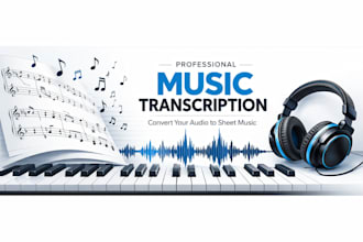 transcribe music and convert audio to professional sheet music or midi