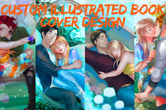 illustrate mafia romance book cover character illustration art furry romance art