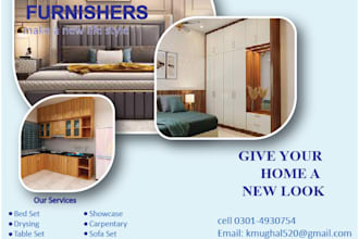 create some design of broucheres and flyers