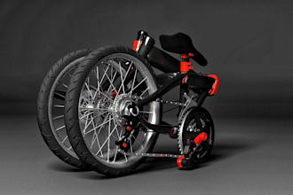 design a professional 3d folding bike and custom 3d bicycle model