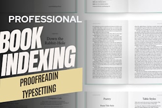 create a comprehensive book index with fast service