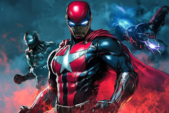draw superhero character design