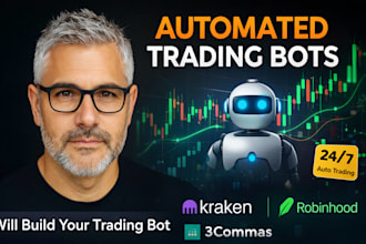 build hummingbot and 3commas trading bots with kraken and robinhood API