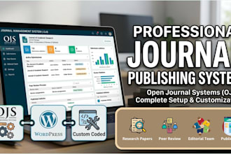 develop a journal publishing system in ojs, wordpress or custom