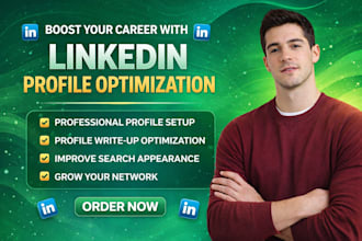 do linkedin profile optimization, and manage your  business profile