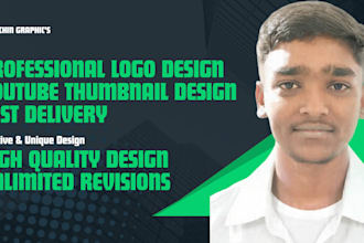 disigin a creative logo and thumbnail for your you tube