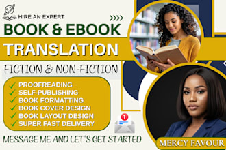 professionally translate your fiction and nonfiction ebook to spanish and french