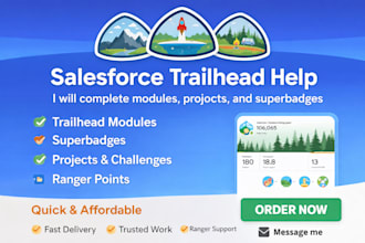 provide salesforce trailhead modules and super badges help