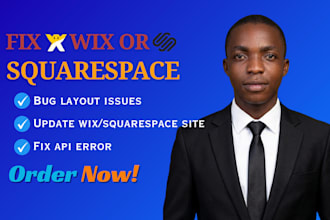 fix wix bugs layout issues update wix squarespace website and API errors