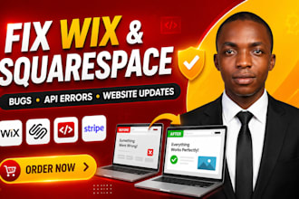 fix wix website bugs, squarespace errors, API integration and website issues
