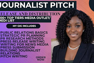 write and pitch press release to media journalist
