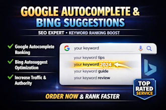 google autocomplete and autosuggest SEO for keyword ranking and bing suggestions