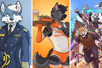 draw furry oc fursona character anthro furry art original character commission