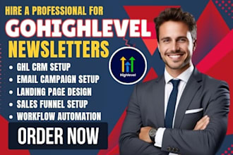 setup gohighlevel email campaign sales pipeline workflow newsletters automation